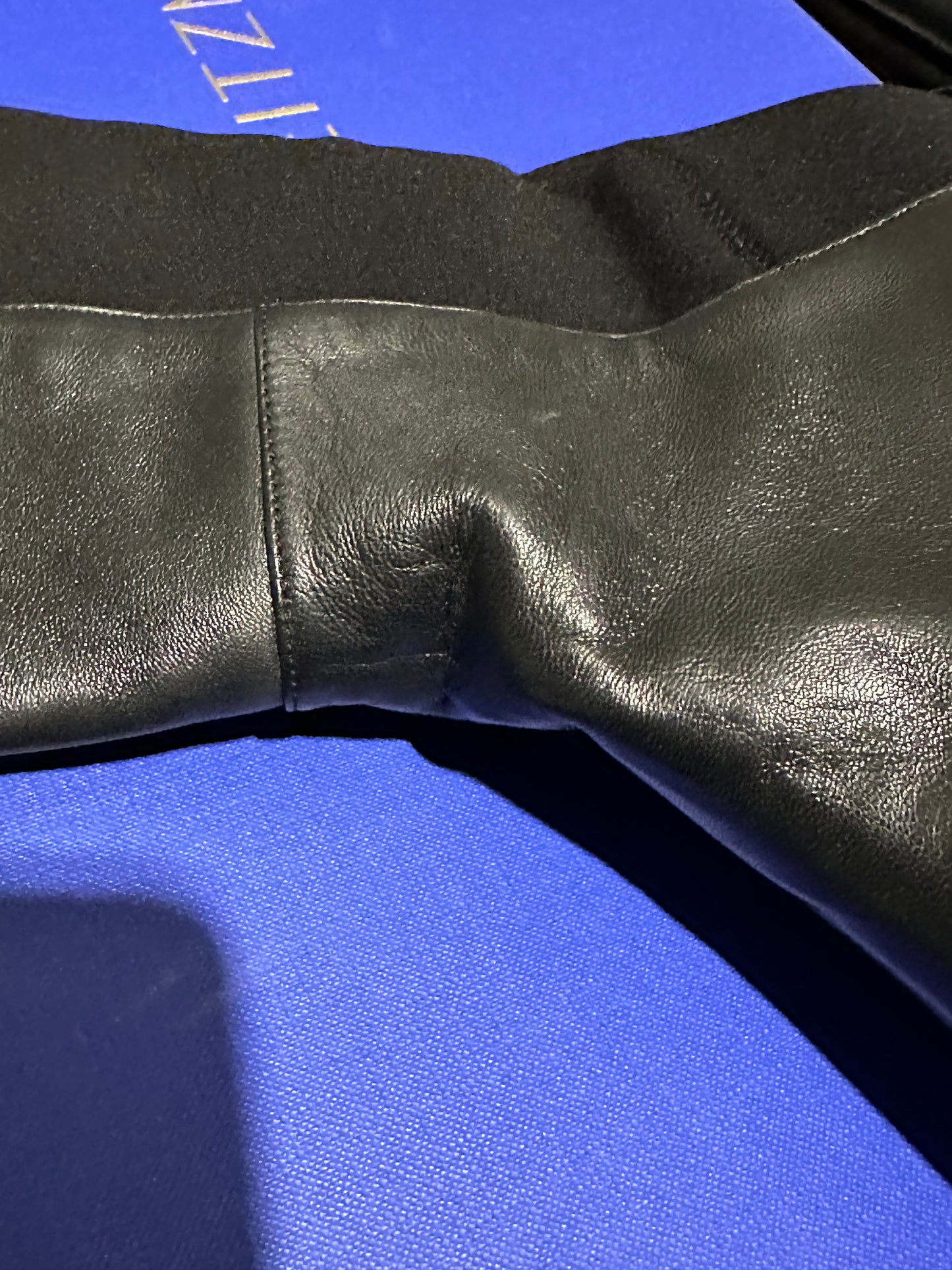 Stuart Weitzman Women's Knee High Lug Sole Riding Boots Black Size 9.5