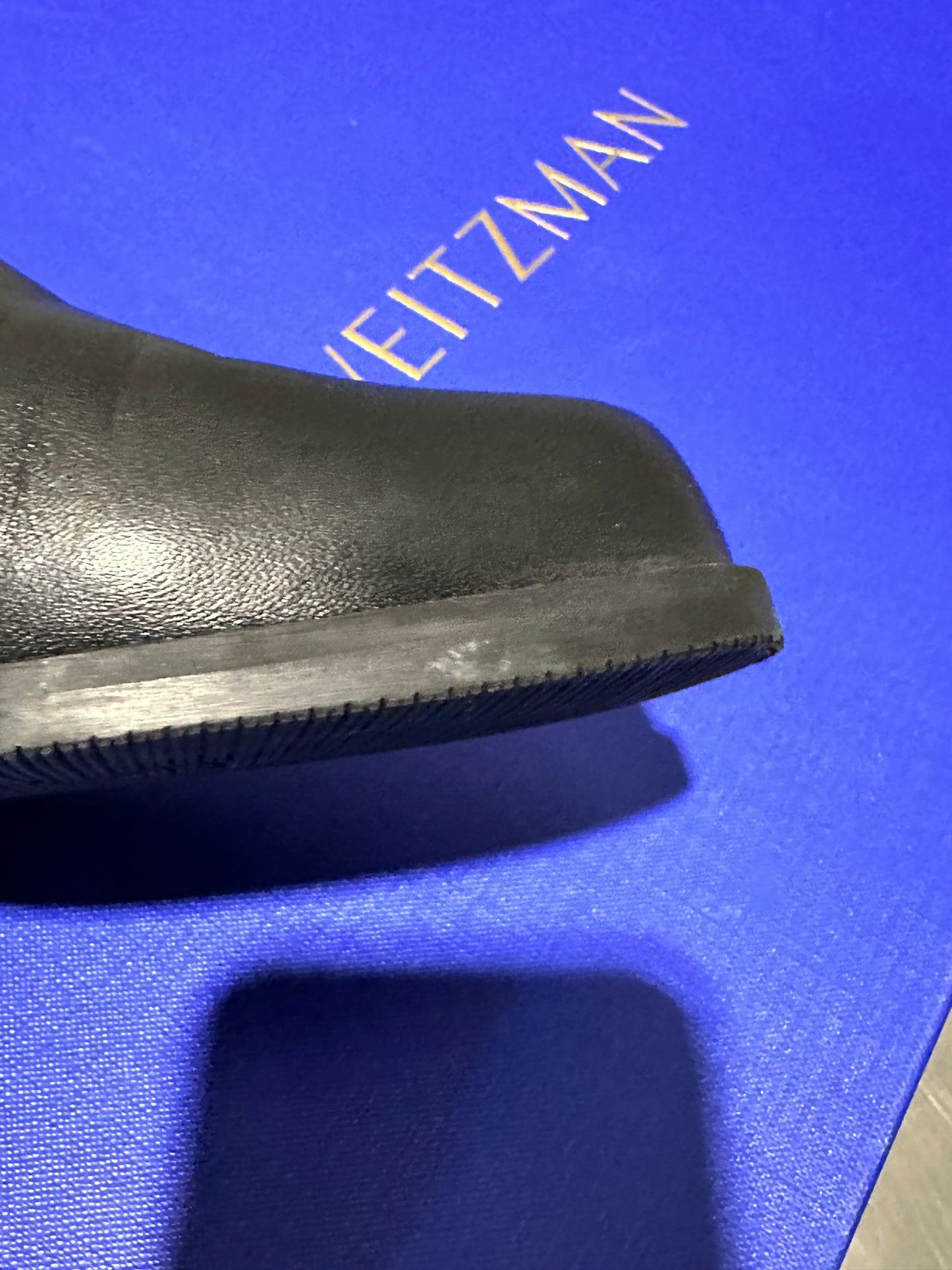 Stuart Weitzman Women's Knee High Lug Sole Riding Boots Black Size 9.5