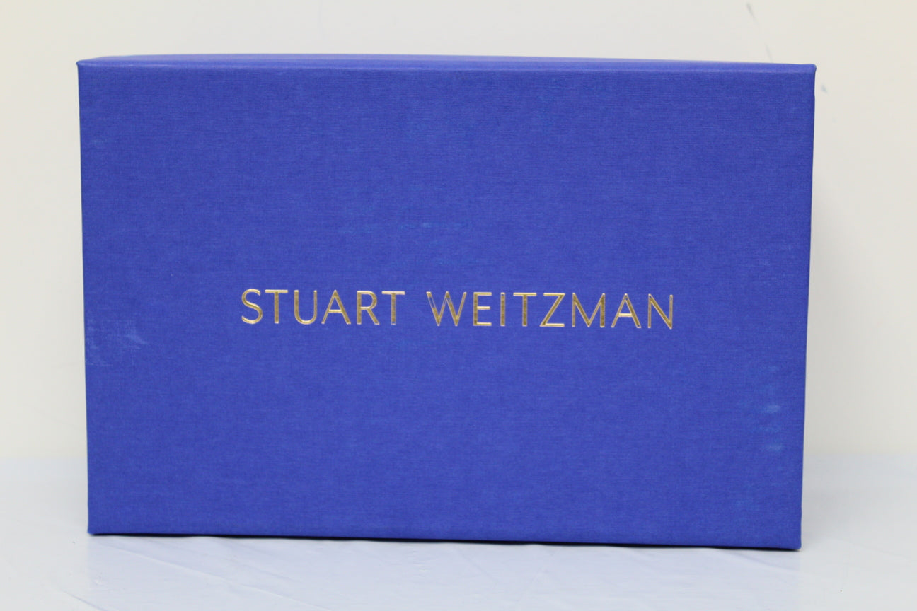 Stuart Weitzman Women's Gemcut Curve Pointed Toe Slingback Pump Black Size 7.5