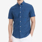 Tommy Hilfiger Men's Big & Tall Classic Fit Porter Textured Shirt Blue Size X-Large
