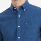 Tommy Hilfiger Men's Big & Tall Classic Fit Porter Textured Shirt Blue Size X-Large