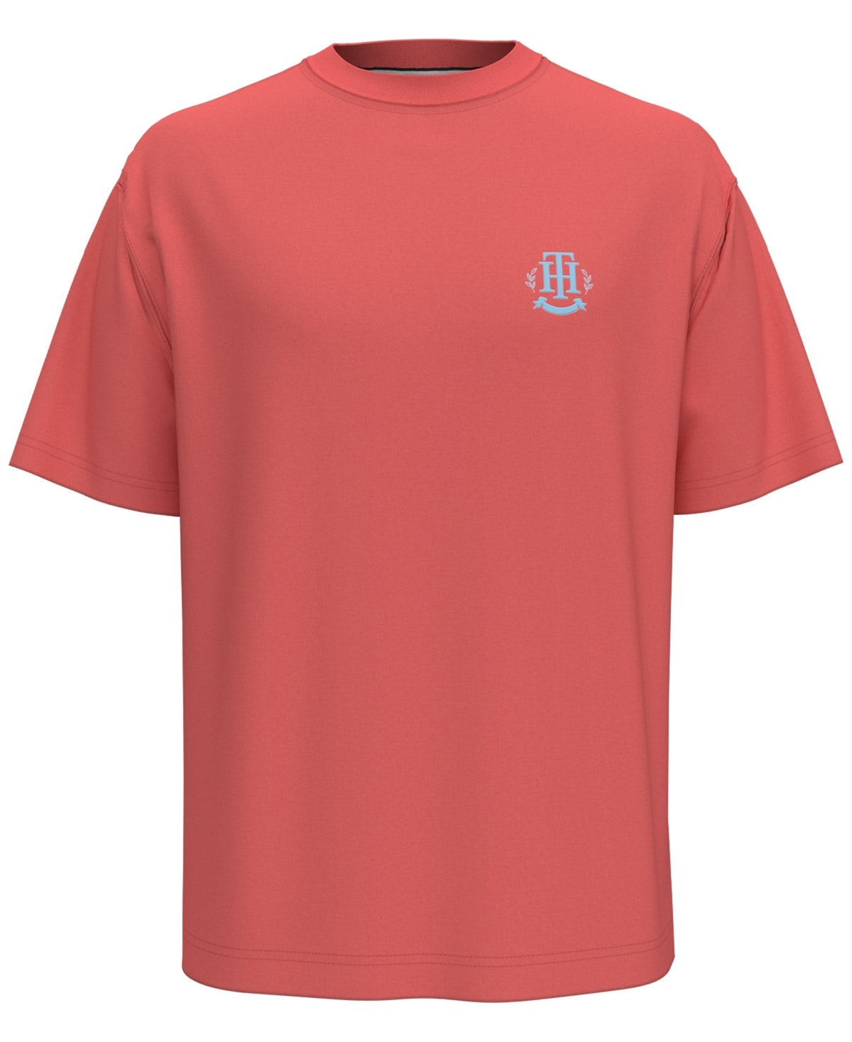 Tommy Hilfiger Men's Jersey Monogram Short Sleeve TShirt Pink Size Medium