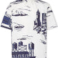 Tommy Hilfiger Men's Toile De Jouv Nyc Custom Fit Shirt White Size Small