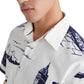 Tommy Hilfiger Men's Toile De Jouv Nyc Custom Fit Shirt White Size Small