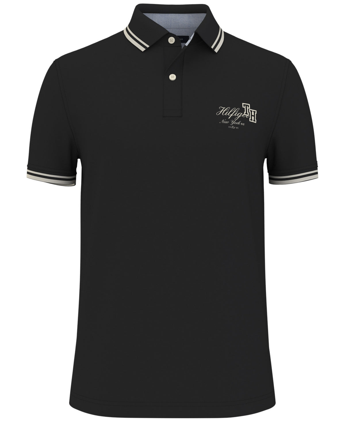 Tommy Hilfiger Men's Christian Regular Fit Polo Shirt Black Size Large