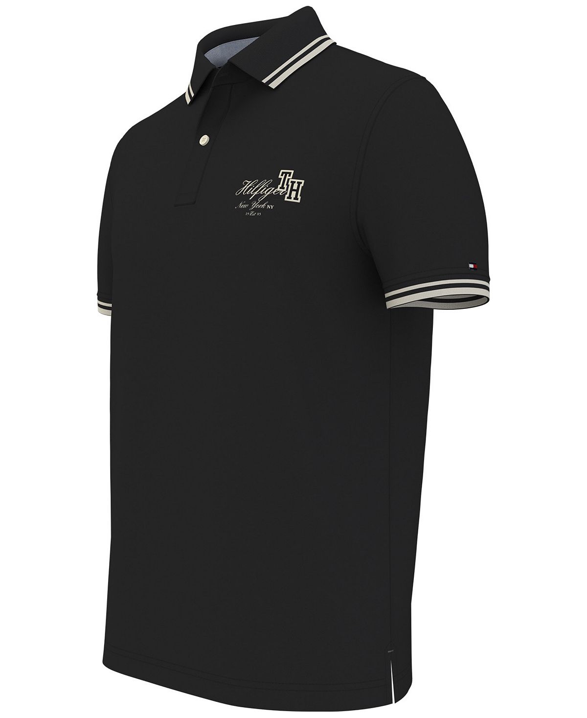 Tommy Hilfiger Men's Christian Regular Fit Polo Shirt Black Size Small