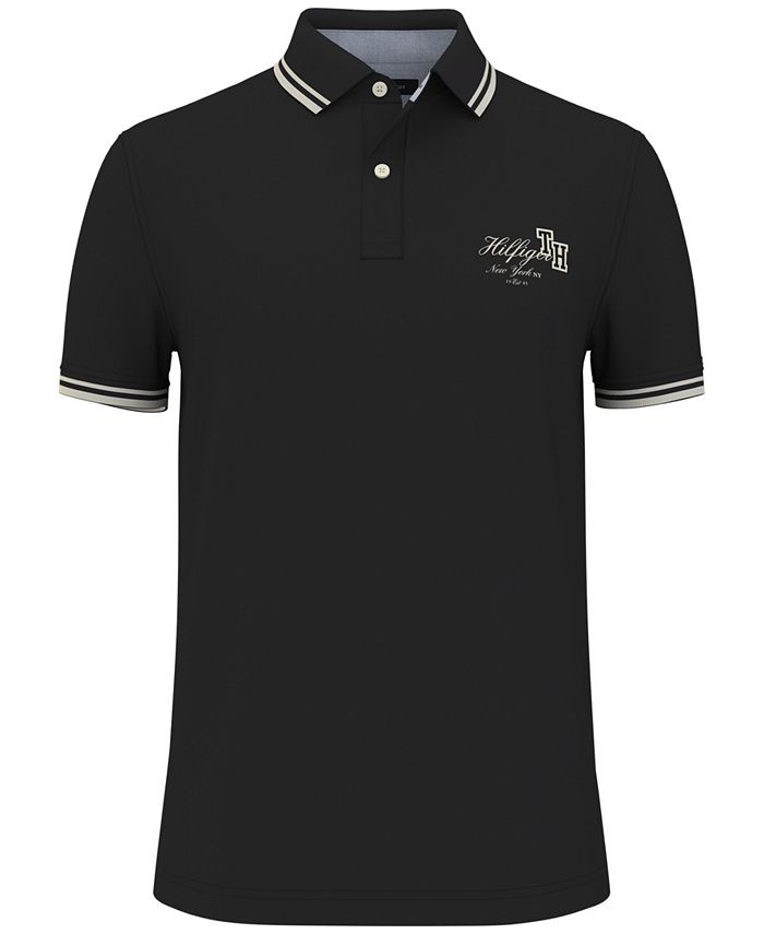 Tommy Hilfiger Men's Christian Regular Fit Polo Shirt Black Size XL
