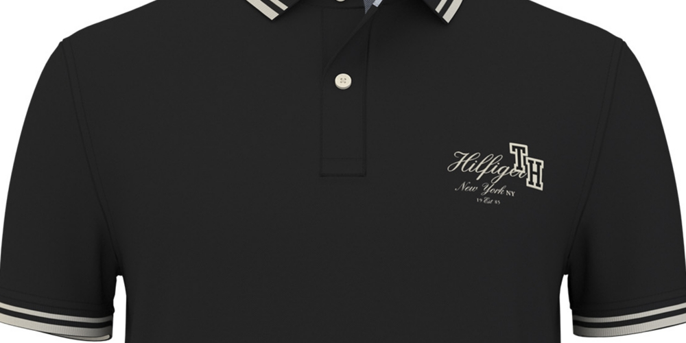 Tommy Hilfiger Men's Christian Regular Fit Polo Shirt Black Size XL