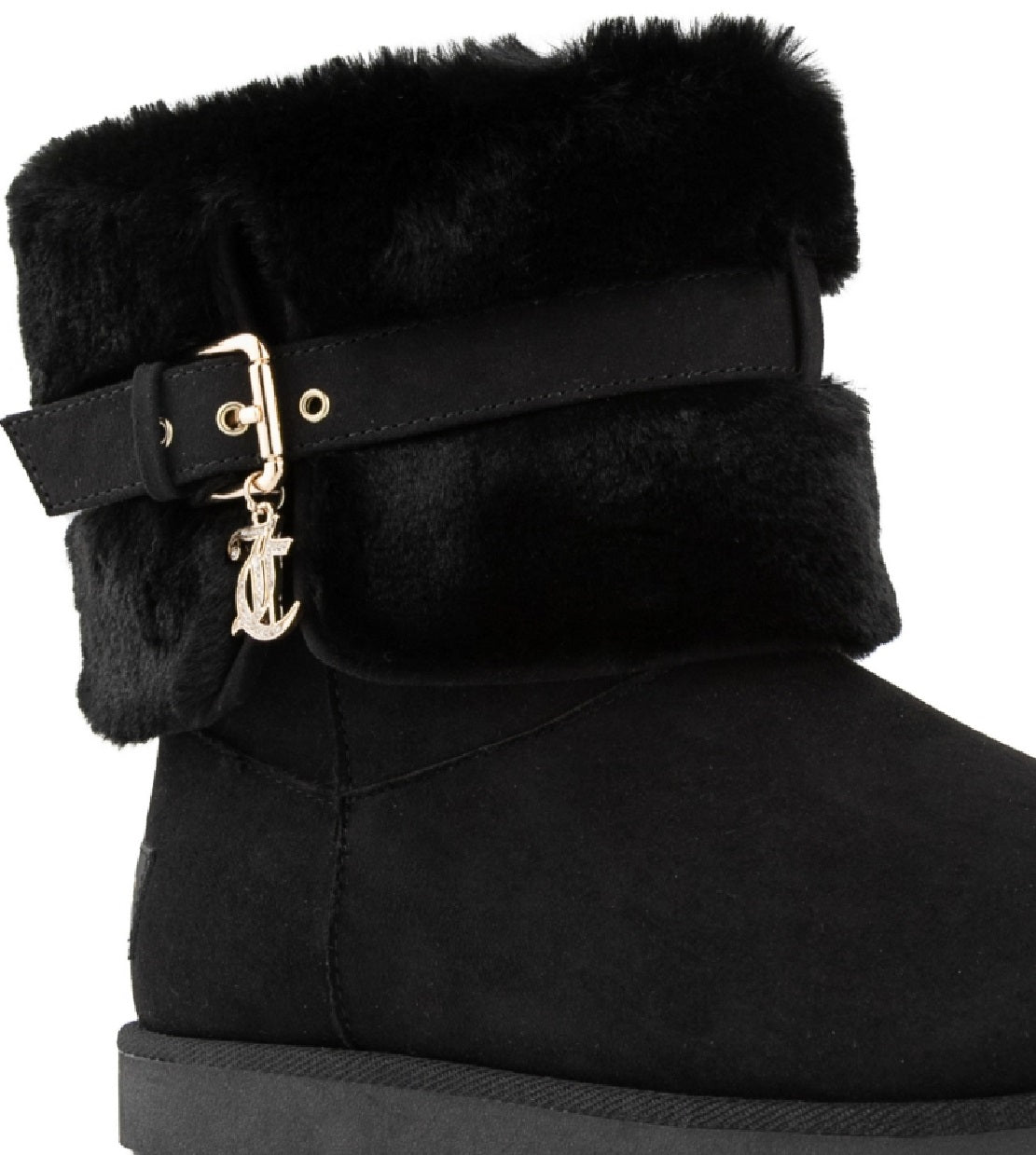 Juicy Couture Women's Koala Winter Booties Black Size 9 M