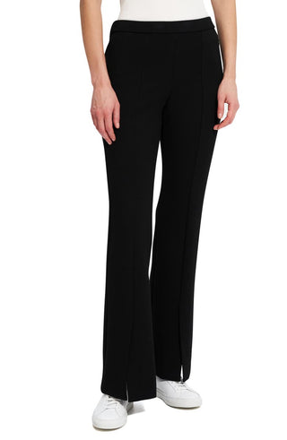 Theory Women's Demitria Slit Double Knit Pants Black Size 10