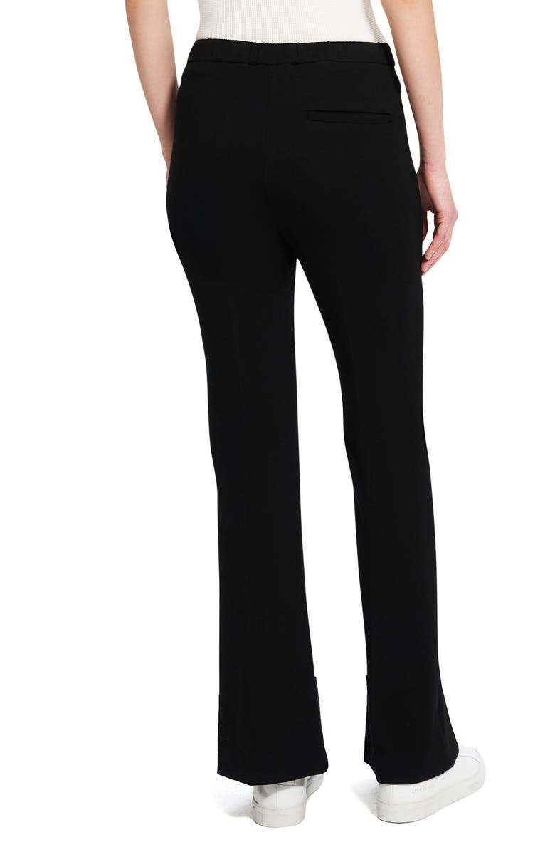 Theory Women's Demitria Slit Double Knit Pants Black Size 10