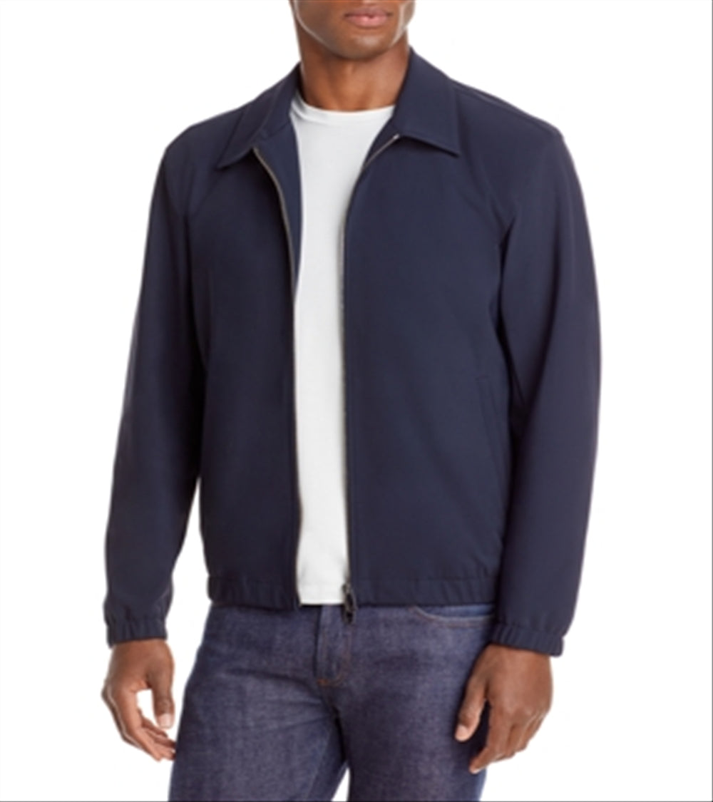 Theory Men's Brody Precision Ponte Zip Front Jacket Blue Size Small