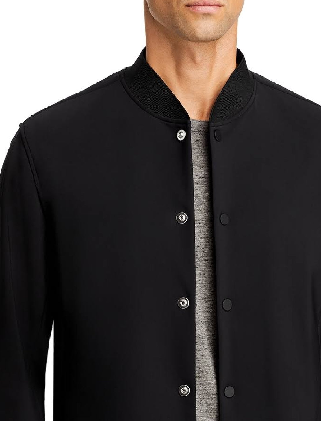 Theory Men's Murphy Precision Slim Fit Bomber Jacket Black Size Large