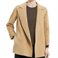 Theory Women's Clairene Chevron Wool Coat Brown Size Small