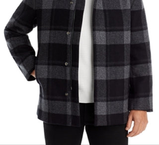 Theory Men's Clarence Rush Plaid Coat Black Size Small