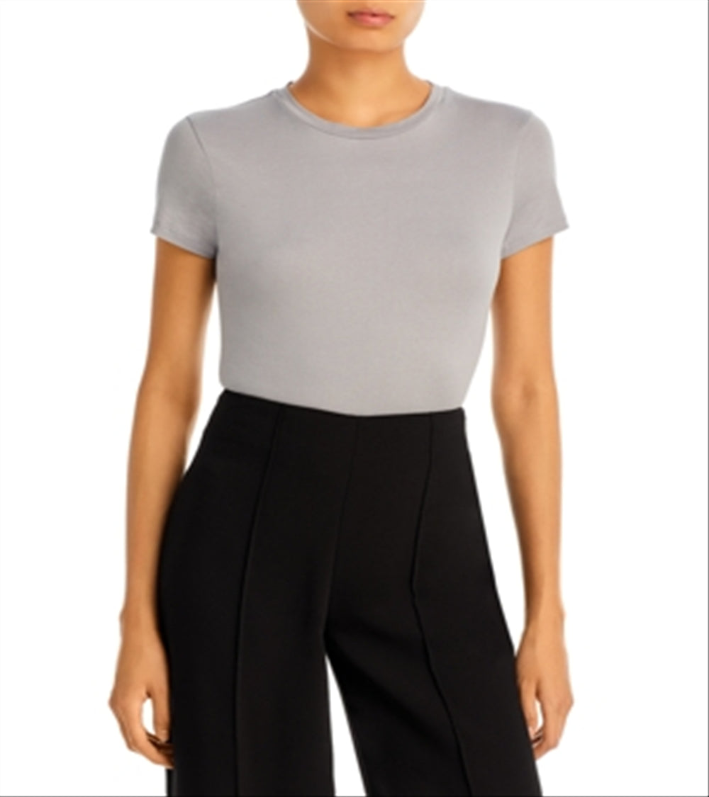 Theory Women's Apex Tiny Tee Gray Size Medium