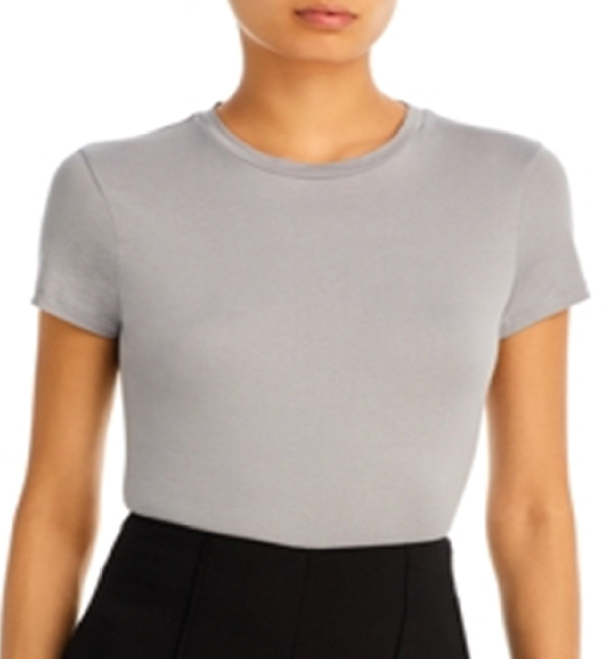 Theory Women's Apex Tiny Tee Gray Size Medium