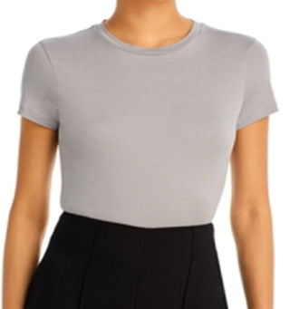 Theory Women's Apex Tiny Tee Gray Size Medium