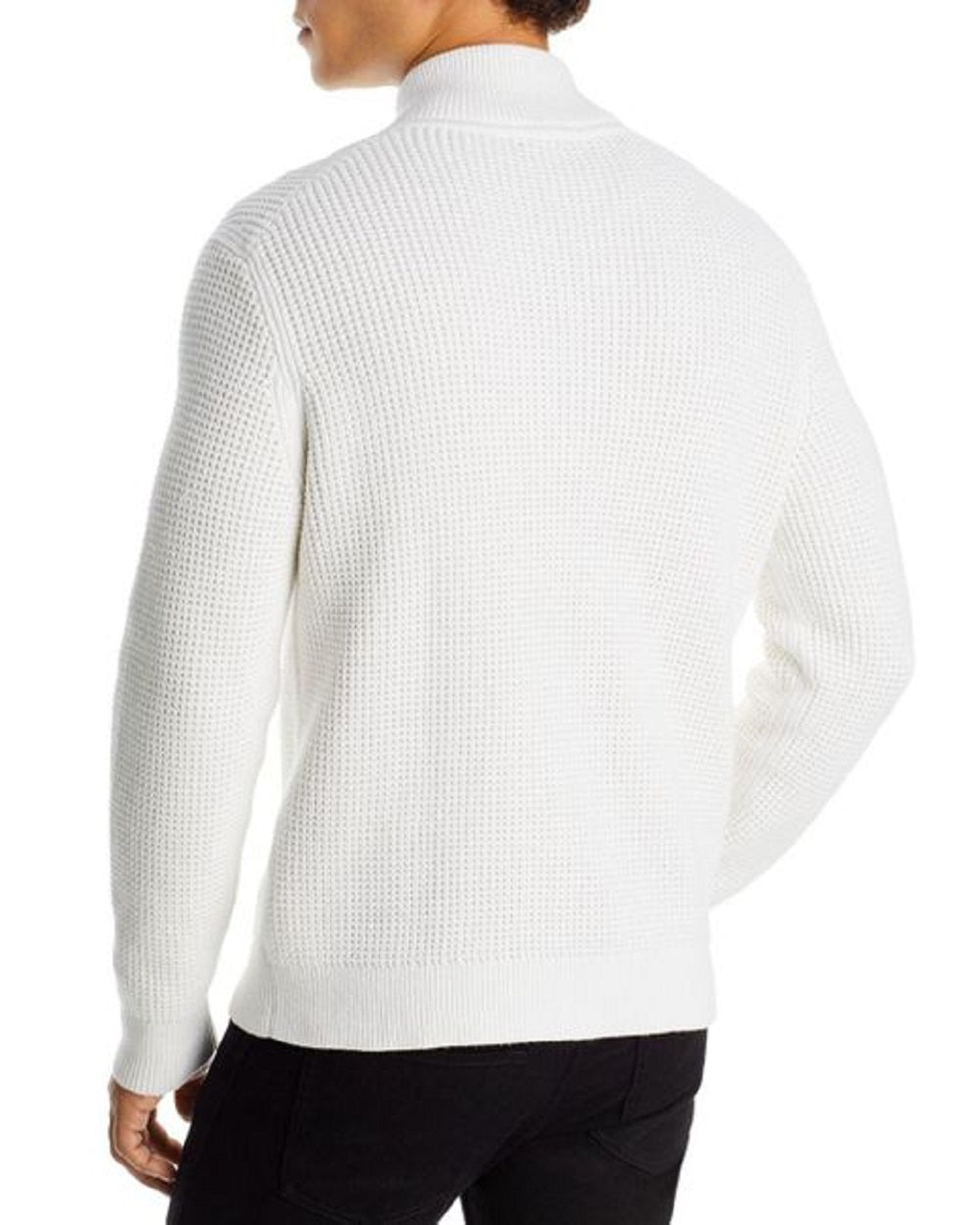 Theory Men's Gary Full Zip Sweater White Size Medium