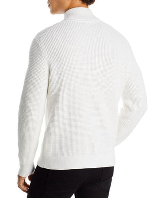 Theory Men's Gary Full Zip Sweater White Size Medium