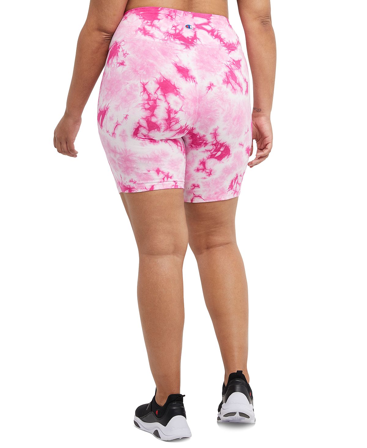 Champion Women's Authentic Tie Dyed Bike Shorts Pink Size 4X