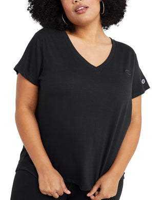 Champion Women's Powerblend T-Shirt Black Size XX-Large