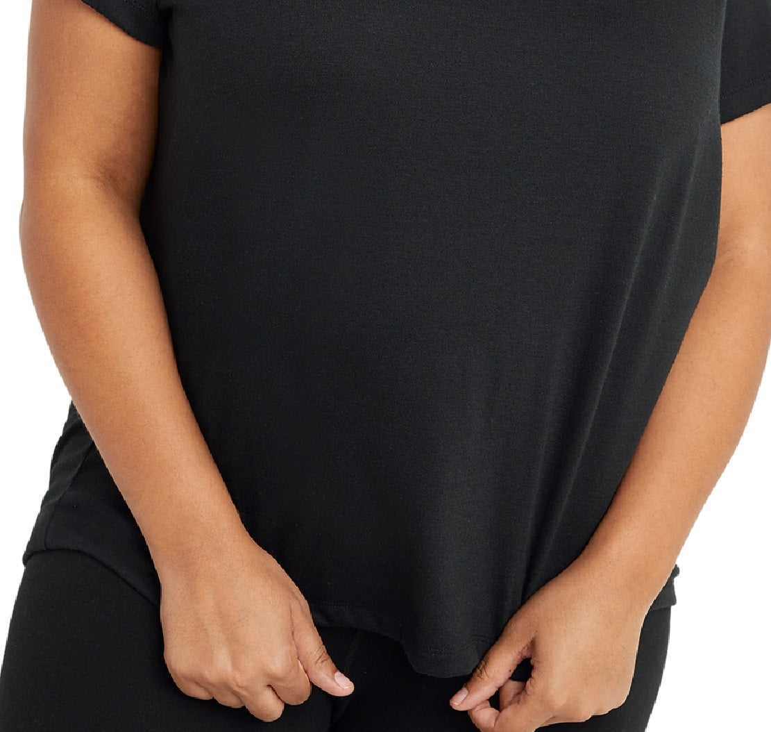 Champion Women's Powerblend T-Shirt Black Size XX-Large