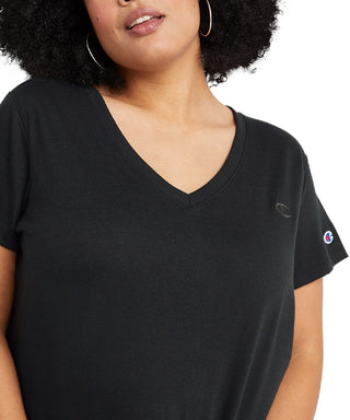 Champion Women's Powerblend T-Shirt Black Size XX-Large
