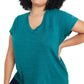 Champion Women's Powerblend T-Shirt Green Size 1X
