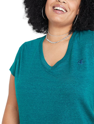 Champion Women's Powerblend T-Shirt Green Size 3X