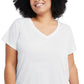 Champion Women's Powerblend T-Shirt White Size 1X