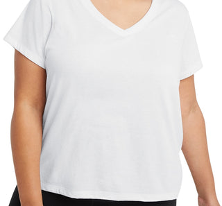 Champion Women's Powerblend T-Shirt White Size 1X