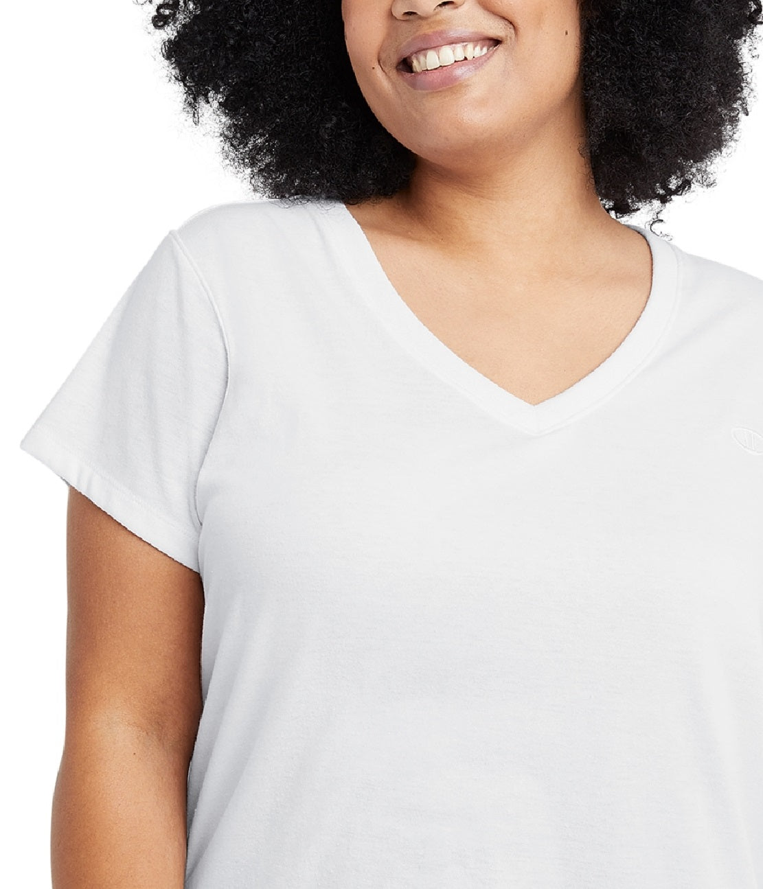 Champion Women's Powerblend T-Shirt White Size 3X