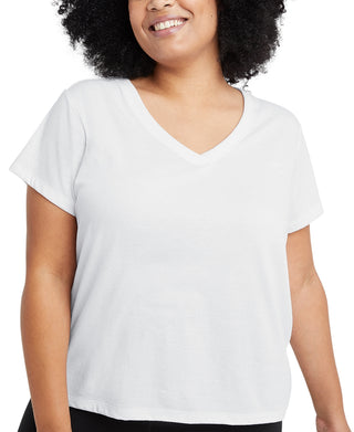 Champion Women's Powerblend T-Shirt White Size 3X
