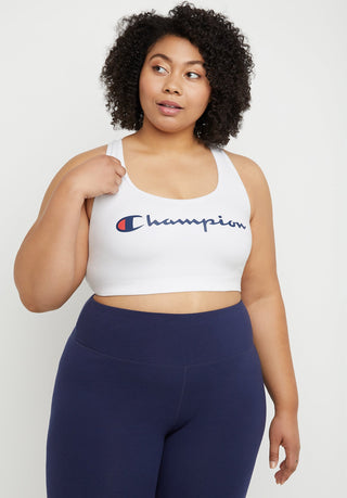 Champion Women's Authentic Sports Bra White Size 1X