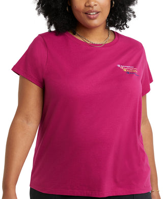 Champion Women's Logo T-Shirt Pink Size 1X