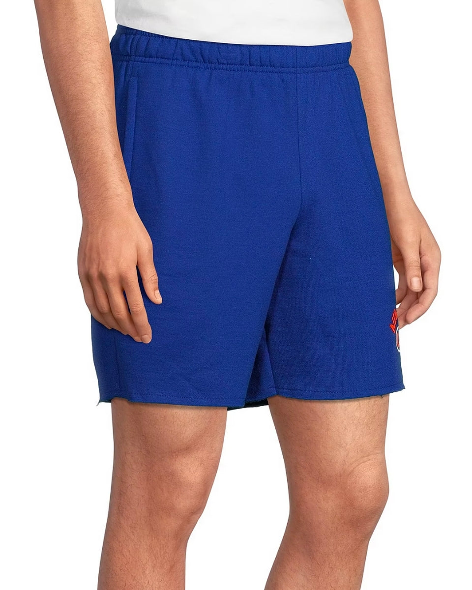 Champion Men's Powerblend Standard Fit Logo Print 7 Fleece Shorts Blue Size XXL