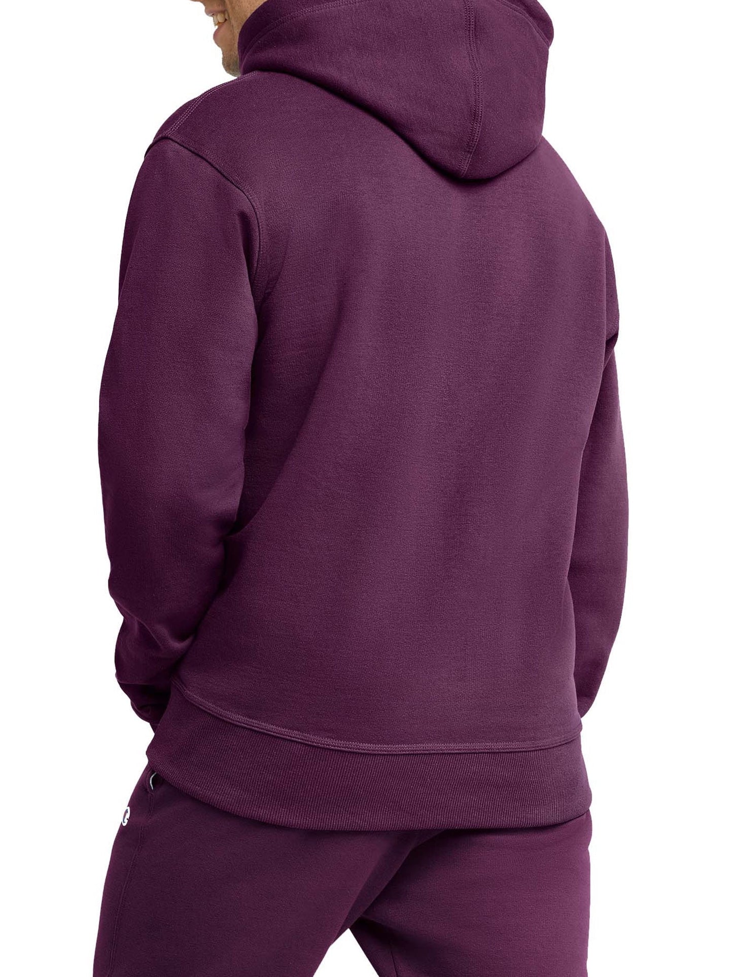 Champion Men's Powerblend Graphic Hoodie Purple Size Large