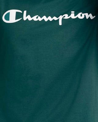 Champion Men's Classic Graphic Long Sleeve Tee Green Size Medium