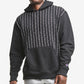 Champion Men's Pinstriped Hoodie Black Size L