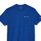 Champion Men's Powerblend Slim Fit Embroidered Logo T-Shirt Blue Size Large