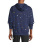Champion Men's Slim Fit Global Explorer Quarter Zip Paint Splatter Hoodie Blue