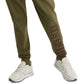 Champion Men's Powerblend Standard Fit Logo Print Fleece Joggers Green Size Small