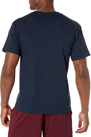 Champion Men's Classic Standard-Fit Logo Graphic T-Shirt Blue Size XL