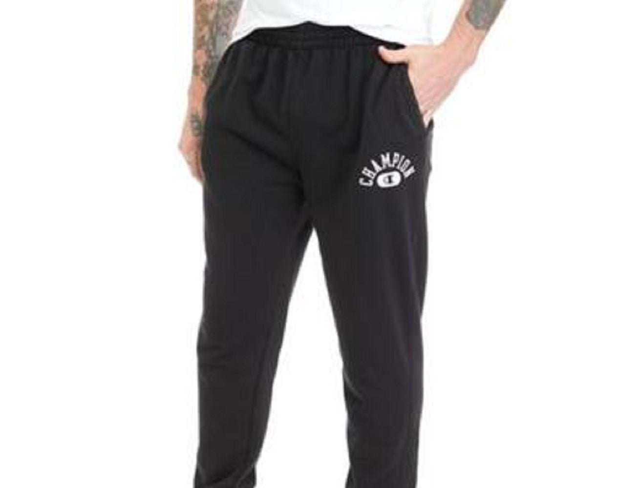 Champion Men's Vintage Wash Varsity Jogger Pants Black Size X-Large
