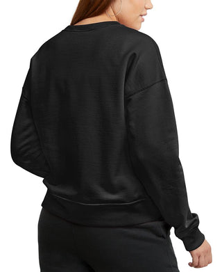 Champion Women's Powerblend Crewneck Sweatshirt Black Size X-Large