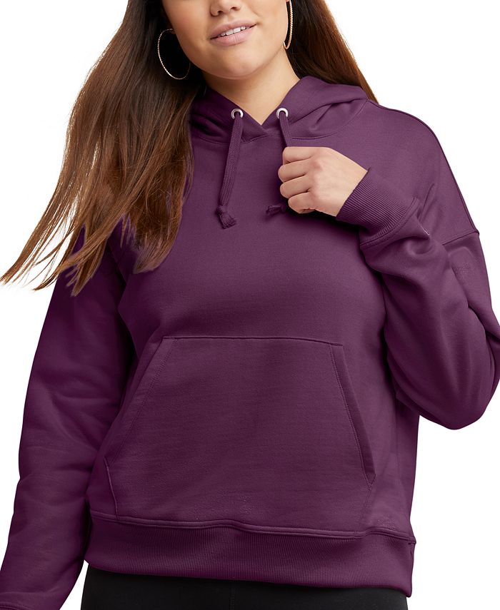 Champion Women's Powerblend Fleece Sweatshirt Hoodie Purple Size X-Small
