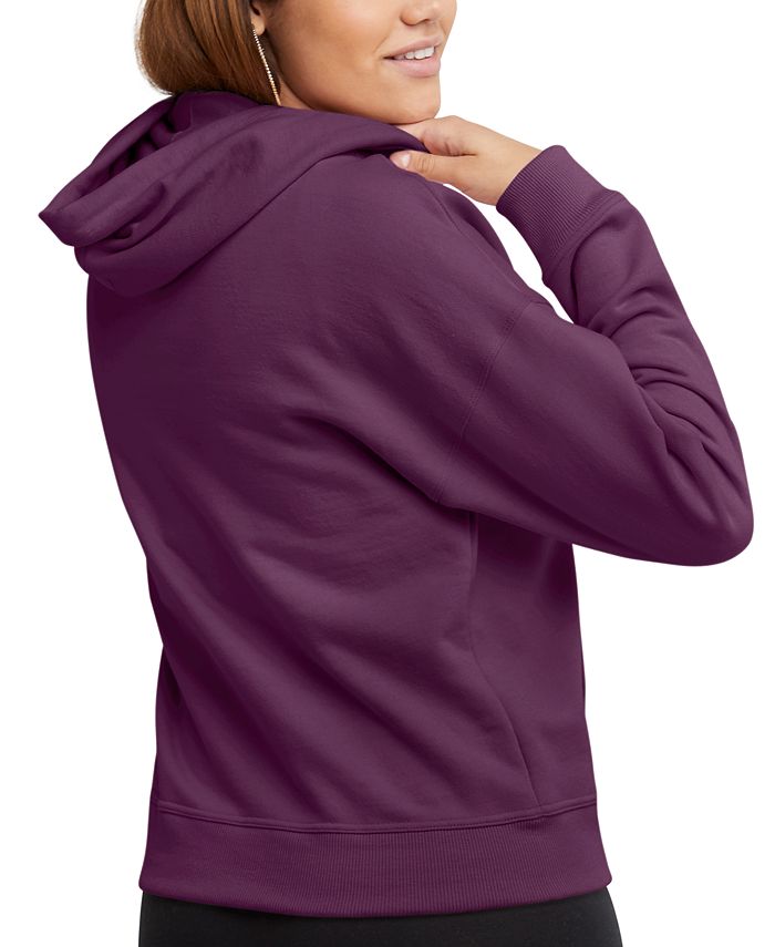 Champion Women's Powerblend Fleece Sweatshirt Hoodie Purple Size X-Small