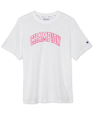 Champion Women's Powerblend Oversized T-Shirt White Size XX-Large