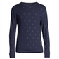 Ralph Lauren Men's Printed Waffle Knit Thermal Pajama Shirt Blue Size Medium